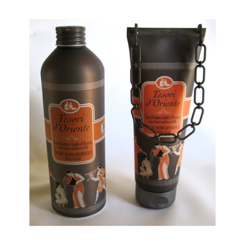 Tesori d'Oriente:"Fior Di Loto e Latte d'Acacia" ("Lotus Flower and Acacia Milk") Bath Cream and Shower Cream [ Italian Import ]