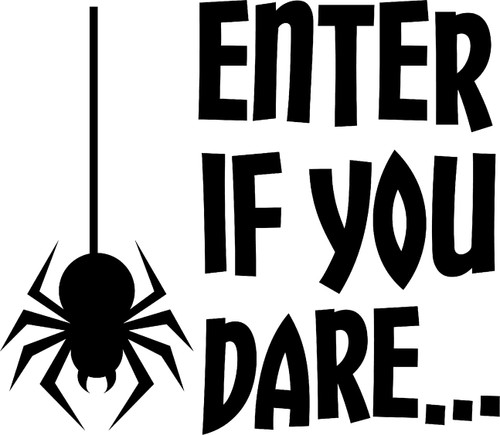 Enter If You Dare Spider Web Halloween Wall Decals for Walls Peel and Stick Wall Art murals Black Small 8 Inch Enter If You Dare Spider Web Halloween Wall Decals for Walls Peel and Stick Wall Art murals Black Small 8 Inch