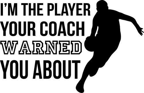 Player Your Coach Warned You About Basketball Funny Wall Decals for Walls Peel and Stick Wall Art murals Black Small 8 Inch Player Your Coach Warned You About Basketball Funny Wall Decals for Walls Peel and Stick Wall Art murals Black Small 8 Inch