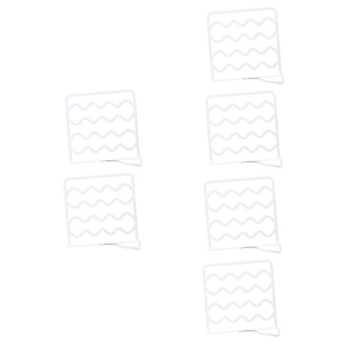 BESTOYARD 6 pcs Office Divider Clothing Shelves Office Shelving Closet Clothes Manager Divider Clothing Shelf Storage Rack Clothing Organizer Wardrobe Separators Partition White Storage Bag