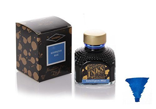 Diamine Fountain Pen Ink, 80 ml Bottle, Kensington Blue