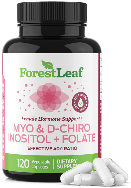 Myo-Inositol & D-Chiro Inositol Capsules w Folate - 40 1 Ratio 2000mg Myo and D-Chiro Inositol Supplement - PCOS Supplements for Fertility Support, Hormone Balance for Women, Conception & Weight Loss Myo-Inositol & D-Chiro Inositol Capsules w Folate - 40 1 Ratio 2000mg Myo and D-Chiro Inositol Supplement - PCOS Supplements for Fertility Support, Hormone Balance for Women, Conception & Weight Loss