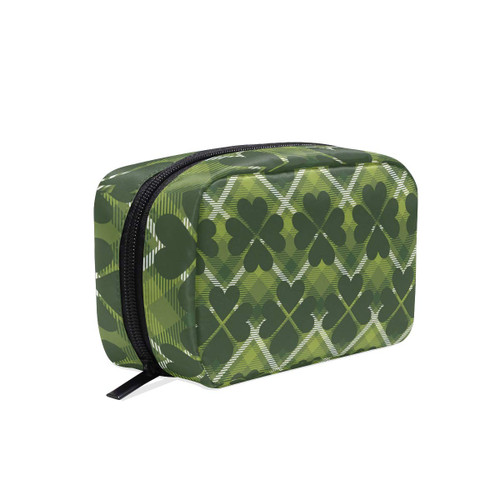 Unicey Clover Leaves With Lattice Makeup Bags Portable Tote Cosmetics Bag Travel Cosmetic Organizer Toiletry Bag Make-up Cases for Women Unicey Clover Leaves With Lattice Makeup Bags Portable Tote Cosmetics Bag Travel Cosmetic Organizer Toiletry Bag Make-up Cases for Women