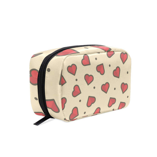 Unicey Red Heart Love Makeup Bags Portable Tote Cosmetics Bag Travel Cosmetic Organizer Toiletry Bag Make-up Cases for Women Unicey Red Heart Love Makeup Bags Portable Tote Cosmetics Bag Travel Cosmetic Organizer Toiletry Bag Make-up Cases for Women