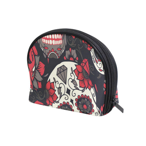 Roses Sugar Skulls Makeup Bags Portable Tote Cosmetics Bag Travel Cosmetic Organizer Toiletry Bag Make-up Cases for Women Roses Sugar Skulls Makeup Bags Portable Tote Cosmetics Bag Travel Cosmetic Organizer Toiletry Bag Make-up Cases for Women