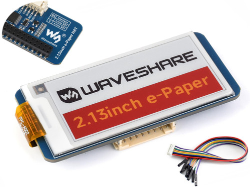 2.13inch E-Paper HAT (G) 250x122 Pixel Red/Yellow/Black/White Four-Color E Paper Screen LCD for Raspberry Pi 4B/3B+/3B/2B/Zero/Zero W/Zero WH/Zero 2W/Jetson Nano/Ardui/STM32, etc. SPI Interface