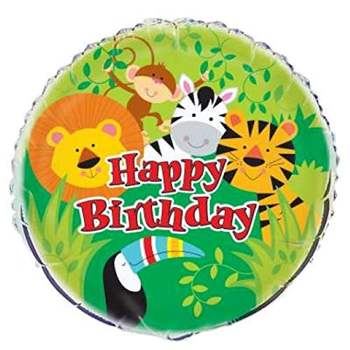 Animal Jungle Round Foil Balloon 18" Animal Jungle Round Foil Balloon 18"