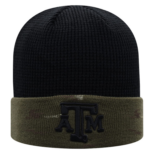 Top of the World NCAA OHT Military USA-Cuffed Knit Skully Beanie Hat-Texas A&M Aggies-One Size Fits Most