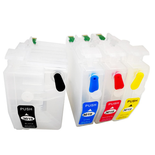 HEMEINY 1 Set LC3019 LC3017 Empty Refillable Ink Cartridges Compatible with Brother MFC-J5330DW MFC-J6530DW MFC-J6930DW MFC-J6730DW Inkjet Printers (1 Set LC3019 Ink Cartridges)