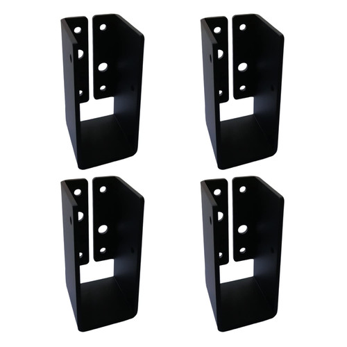 2x4 Concealed Joist Hanger (Actual Size 1.5x3.5")Outdoor Concealed-Flange Light Joist Brackets, Concealed Face Mount Joist Hanger Fit Standard 2x4 Beam Wood Fence,Powder-Coated(4 Pcs)