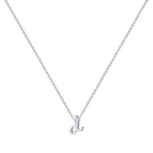 Memorjew 925 Sterling Silver Initial Necklace, Dainty Alphabet Letter D Cursive Initial Necklace for Women Girls, Valentines Mothers Day Birthday Gifts Jewelry Alphabet Tiny Necklace for Teen Girls