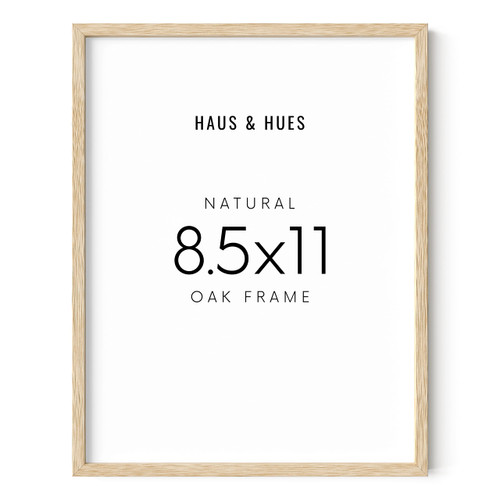HAUS AND HUES 8.5 X 11 Picture Frame - Certificate Frames 8.5 X 11 Wood Picture Frame, 8.5x11 Picture Frame 8.5x11 Frame Natural Wood Frame, 8.5 X 11 Frame Picture Frame 8.5 X 11 (Beige Oak Frame)