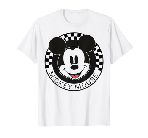 Disney Mickey And Friends Mickey Mouse Checkerboard Circle Short Sleeve T-Shirt For unisex-child, Small Disney Mickey And Friends Mickey Mouse Checkerboard Circle Short Sleeve T-Shirt For unisex-child, Small