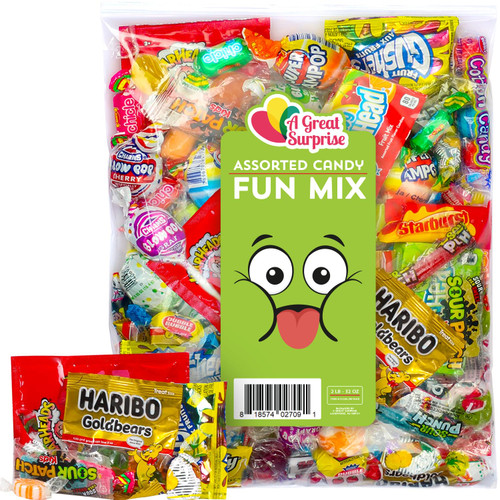 Party Mix - Assorted Candy - 2 Pounds - Halloween Snack - Bulk Candy - Candy Variety Pack - Pinata Candy Stuffers - Candy Gift - Individually Wrapped Candies - Fun Size