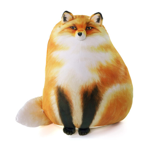 Cat Plush Body Pillow, Fox, Raccoon Plush Pillow, Cute Stuffed Animals Soft Plushies, Kitten Throw Pillow Doll Big Toys Gift for Girls Boys Girlfriend (Fox - 36cm/14in)