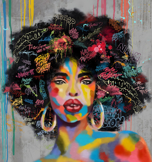 HONGYA ART DIY African American Wall Art Black Woman Beauty Painting Canvas Prints Living Room Bedroom Bathroom Frame decor Home Decoration Ready to Hang 16 * 16 M3 HONGYA ART DIY African American Wall Art Black Woman Beauty Painting Canvas Prints Living Room Bedroom Bathroom Frame decor Home Decoration Ready to Hang 16 * 16 M3