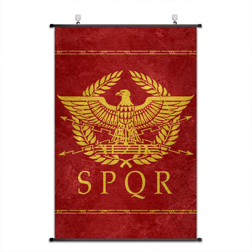 Nice Captain Ancient Roman Period Cultural Symbol Scroll Poster Empire Banner Wall Art Home Decor 75x50cm (Rome)