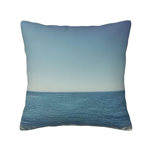 RLDOBOFE Tranquil Water Print Throw Pillow Covers Decorative Pillow Cover Square Cushion Cases Soft Cushion Cover Throw Sofa Pillow Case for Home Decor Living Room Bed Couch Car 18"x18"