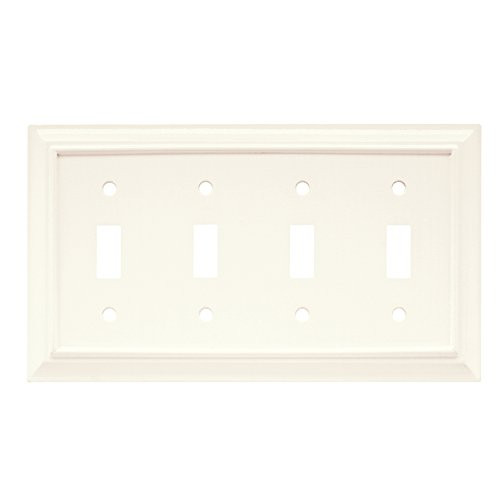 Brainerd 64536 Wood Architectural Quad Toggle Switch Wall Plate / Switch Plate / Cover