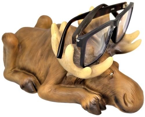 BestGiftEver Whimsical Lazy Moose EyeGlasses Holder Stand - Fun Glasses Keeper