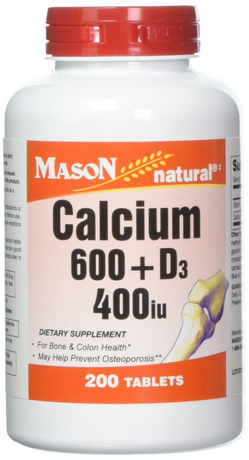 Mason Vitamins Calcium 600 Tablets, 60 Count