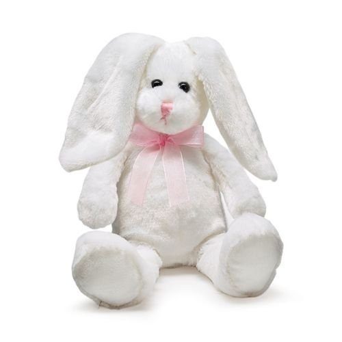 Burton & Burton Plush 9" White Bunny With Tail