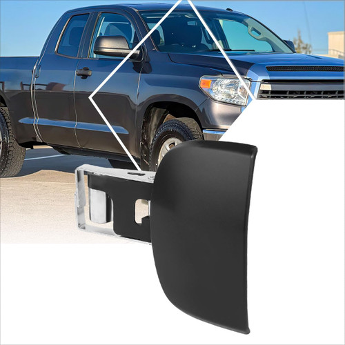 PM PERFORMOTOR Rear Left Driver Side Outer Door Handle Compatible with 07-19 Toyota Tundra Extended Cab,Primered Black