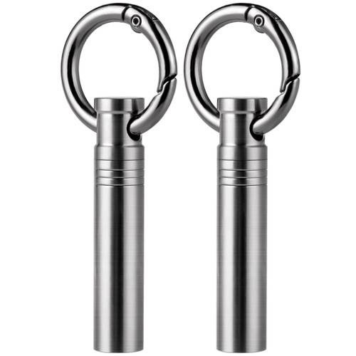 TISUR Small Keychain Pill Holder ?Titanium Metal Travel Pill Case Portable Pill Organizer Container for Purse Waterproof Keychain Pill Holder Medicine Bottle