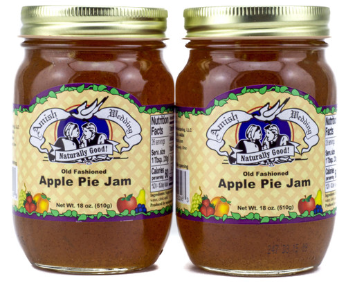 Amish Wedding Old Fashioned Apple Pie Jam 18 Ounces (Pack of 2) Amish Wedding Old Fashioned Apple Pie Jam 18 Ounces (Pack of 2)