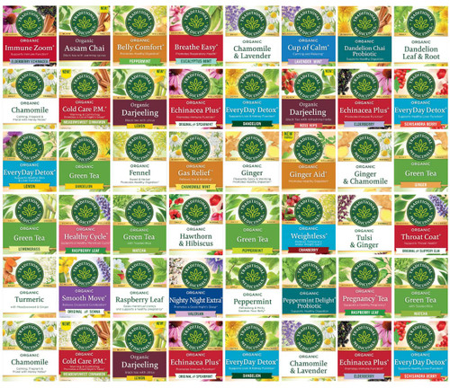 Traditional Medicinals Tea Variety Sampler Pack - Green, Black, Herbal, Chai Tea English Breakfast - Assortment By Obanic - 48 Count Traditional Medicinals Tea Variety Sampler Pack - Green, Black, Herbal, Chai Tea English Breakfast - Assortment By Obanic - 48 Count