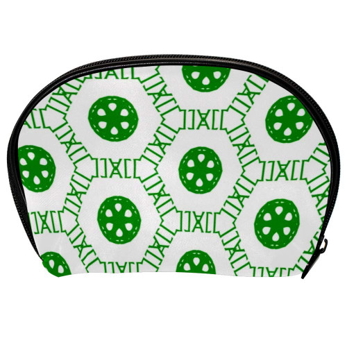Inhomer Green Biscuit Pattern Cosmetic Bag Travel Handy Organizer Pouch Makeup Bags Purse for Women Girls