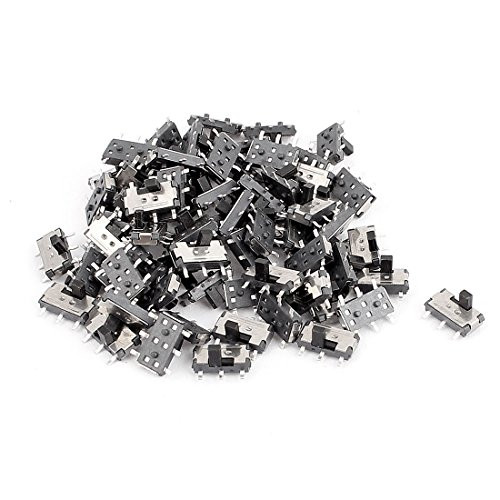 uxcell 70Pcs 7x3.5x1.5mm 2 Position DPDT 6 Pin Vertical Mini SMD Slide Switch