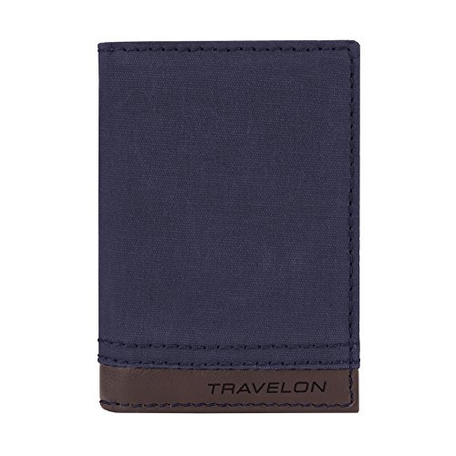 Travelon RFID Blocking Courier Slim Wallet, Navy