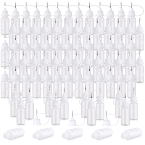 Zhehao 100 Pcs 10 ML Narrow Tip Applicator Bottle Mini Needle Tip Glue Bottle Applicator Precision Translucent Glue Bottles Fine Needle Tip Squeeze Bottle for Alcohol Ink DIY Quilling Acrylic Painting Zhehao 100 Pcs 10 ML Narrow Tip Applicator Bottle Mini Needle Tip Glue Bottle Applicator Precision Translucent Glue Bottles Fine Needle Tip Squeeze Bottle for Alcohol Ink DIY Quilling Acrylic Painting