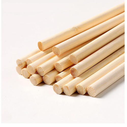 Dtmasao 50 PCS Dowel Rods Wood Sticks Wooden Dowel Rods - 3/8 x 17.5 Inch Unfinished Bamboo Sticks - for Crafts and DIYers