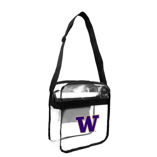 Littlearth unisex-adult NCAA Kansas State Wildcats Clear Carryall Crossbody Bag, Clear, 12" x 12" x 6"