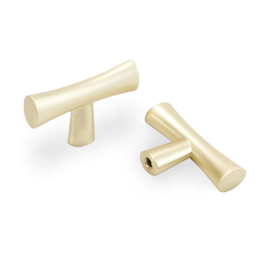 BUKOBYHE 10 Pack Kitchen Cabinet Handles Brushed Brass Cabinet Knobs Gold Drawer Knobs Solid Kitchen Hardware Zinc Alloy Kitchen Handles for Cabinets Cupboard Knobs Drawer Knobs