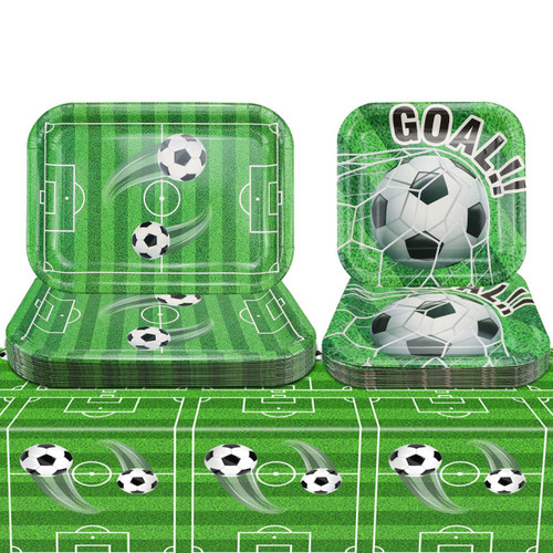 QUERICKY Soccer Party Supplies Serves 40 Guests, Includes Soccer Field Plates, Soccer Plates, Soccer Tablecloth for Soccer Party Decorations, Boys Sports Theme Birthday Party QUERICKY Soccer Party Supplies Serves 40 Guests, Includes Soccer Field Plates, Soccer Plates, Soccer Tablecloth for Soccer Party Decorations, Boys Sports Theme Birthday Party