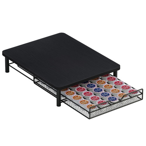 Giikin Coffee Pod Drawer Holder, K Cup Holder with 35 Capacity Capsule Pods, Coffee Pot Storage Organizer Drawer Holder for K-cups, Compatible with Nespresso Vertuo Capsules (Black)