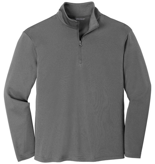 DRIEQUIP Youth Moisture Wicking Competitor 1/4-Zip Pullover-Youth-S-GreyConcrete