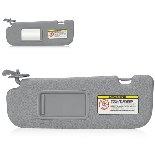 Hurotoms Left Driver Side Sun Visor Without Light for Hyundai Elantra 2011 2012 2013 2014 2015, Replacement 852103X000TX Sunvisor(Gray)