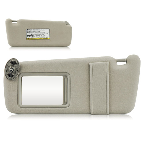 Left Driver Side Sun Visor Without Light for Toyota Camry Without Sunroof 2007 2008 2009 2010 2011 Beige Sunvisor Replacement 74320-06780-B0, 74320-33B81-B0