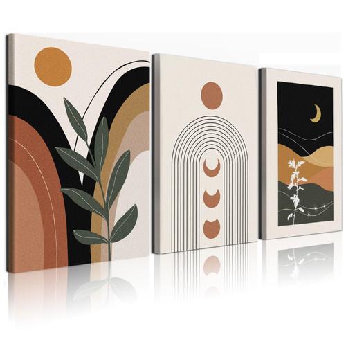 Boho Wall Art Prints Abstract Wall Decor Mid Century Modern Wall Art Set of 3 Abstract Geometric Prints Black Beige Minimalist Art Framed Canvas Artwork For Living Room Bathroom Bedroom Wall Decor Boho Wall Art Prints Abstract Wall Decor Mid Century Modern Wall Art Set of 3 Abstract Geometric Prints Black Beige Minimalist Art Framed Canvas Artwork For Living Room Bathroom Bedroom Wall Decor