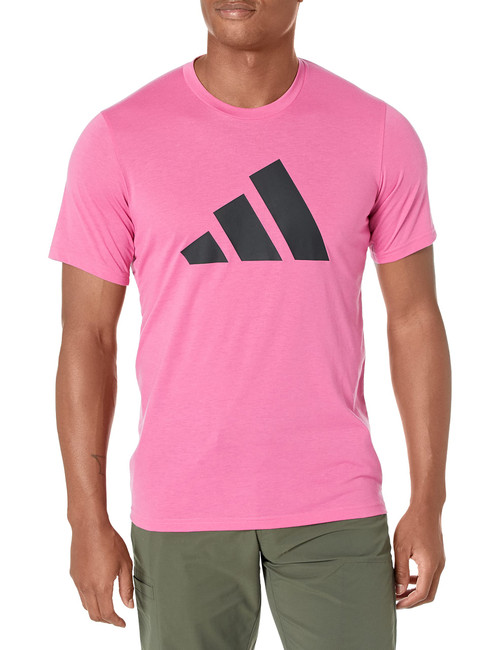 adidas Men's Training Essentials Feel Ready Logo T-Shirt, Preloved Fuchsia/Black, Large