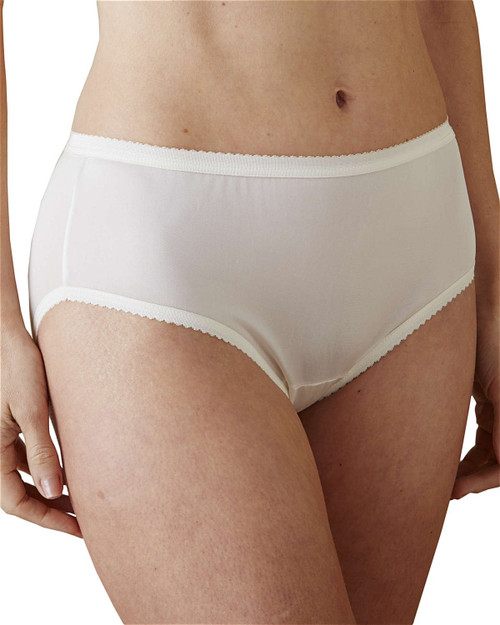Shadowline womens Shadowline Women's Plus-size Panties - Nylon Hipster (3 Pack) Shorts, Ivory, 10 US