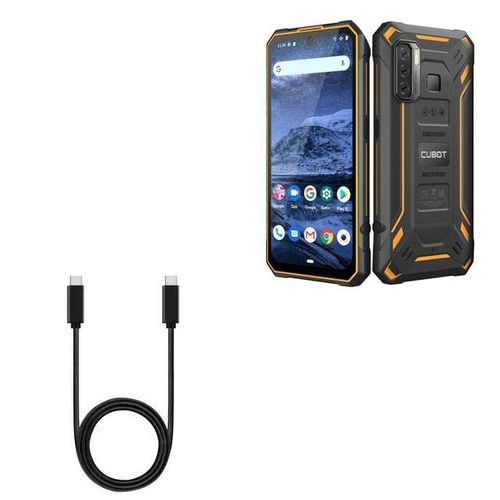 BoxWave Cable Compatible with Cubot King Kong 5 - DirectSync PD Cable (3ft) - USB-C to USB-C (100W), Type C Braided 3ft Charge and Sync Cable for Cubot King Kong 5 - Jet Black