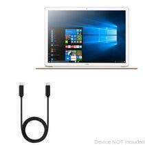 BoxWave Cable Compatible with Huawei MateBook E - DirectSync PD Cable (3ft) - USB-C to USB-C (100W), Type C Braided 3ft Charge and Sync Cable for Huawei MateBook E - Jet Black