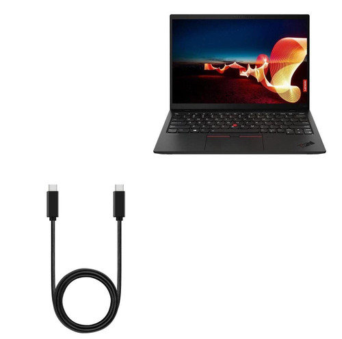 BoxWave Cable Compatible with Lenovo ThinkPad X1 Nano (20UN) - DirectSync PD Cable (3ft) - USB-C to USB-C (100W), Type C Braided 3ft Charge and Sync Cable - Jet Black BoxWave Cable Compatible with Lenovo ThinkPad X1 Nano (20UN) - DirectSync PD Cable (3ft) - USB-C to USB-C (100W), Type C Braided 3ft Charge and Sync Cable - Jet Black