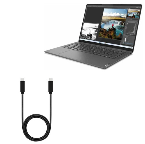 BoxWave Cable Compatible with Lenovo Yoga Pro 7 (14.5 in - 82Y7) - DirectSync PD Cable (3ft) - USB-C to USB-C (100W), Type C Braided 3ft Charge and Sync Cable - Jet Black BoxWave Cable Compatible with Lenovo Yoga Pro 7 (14.5 in - 82Y7) - DirectSync PD Cable (3ft) - USB-C to USB-C (100W), Type C Braided 3ft Charge and Sync Cable - Jet Black