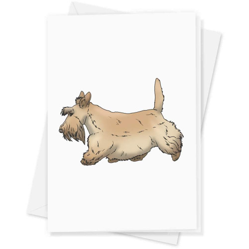 Azeeda Large (A4) 'Walking Scottish Terrier' Blank Greeting Card (GC00048674)